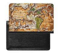 A Worn-out Portefeuille de voyage sécurisé en cuir synthétique pour cartes de crédit et passeport pour homme et femme, blanc, taille unique, moderne, blanc, Taille unique, Moderne