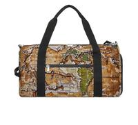 A Worn-out Sac de sport léger Motif carte du monde Pour homme et femme Blanc Taille unique, blanc, Taille unique
