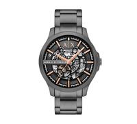 Armani Exchange Montre pour Homme, Mouvement Automatique et boîtier de 46 mm avec Bracelet en Acier Inoxydable, en Cuir ou en Silicone