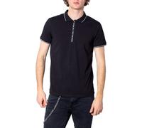 A|X ARMANI EXCHANGE Polo Homme - Boutons cachés, Coton Stretch Noir 2XL
