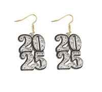 A-yeite Boucles d'oreilles pendantes à paillettes pour femme - Nouvel An 2025 - Pour le réveillon du Nouvel An, les vacances, les festivals, les cadeaux, Acrylique, Pas de gemme
