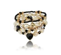 A-yeite Bracelet bohème avec pendentif en forme de cœur fait à la main pour femme - Accessoires de plage d'été - Surprise de vacances, One Size, Zinc, Pas de gemme
