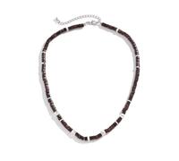 A-yeite Collier de plage en coquillages conque pour femme - Style pop bohème - En céramique douce - Perles en bois épissées - Réglable - Style vintage - Collier de surfeur pour homme, One Size, Zinc