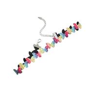 A-yeite Collier ras du cou en forme de cœur arc-en-ciel pour femme - Collier coloré avec papillon et étoile - Bijoux de fierté Y2k - Cadeau d'anniversaire ou de Saint-Valentin, Polyester, Pas de gemme