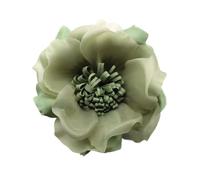 A-yeite Grandes broches colorées en forme de fleur pour femme - En tissu satiné délicat - Camélia - Pinces à bec de canard - Pour robe, jupe, écharpe, chapeau, vêtements, Métal, Pas de gemme