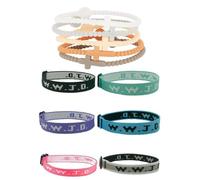 A-yeite Lot de 11 bracelets en silicone avec croix Jésus Faith pour femmes et hommes WWJD What would Jesus Do Bracelets en corde tressée inspirant religieux chrétien cadeau