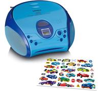 A004467 Scd-24 Kids-Lecteur Cd Pour Enfants-Radio Cd-Avec Autocollants-Boombox-Tuner Radio Fm-Titres-2 X 1,5 W Rms-Alimentation Secteur Et Piles-Bleu