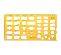 A0127 Règle géométrique Normographe Organigramme Outil de mesure de dessin Règle à mesurer