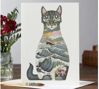 A018 B6 Carnet + enveloppe Chat de mer