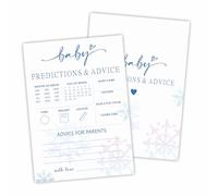 A02 Kit de jeu pour fête prénatale, 30 cartes de jeu de prédictions et de conseils, carte de conseils pour les nouveaux parents - Jeu de fête de vacances, jeu de révélation du sexe, cadeaux et