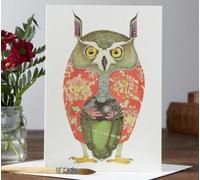 A023 B6 Carnet + enveloppe Hibou moyen-duc