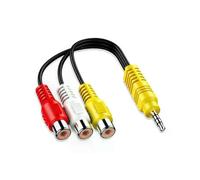 (A1,15mm)Pour T dié 3.5mm Jack Plug RCA Cable 3.5 Aux Male To 3 RCA Female Adapter Mini Aux Stereo Audio Video AV Adapter Cables