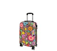 A1 FASHION GOODS 4 roues valises, multicolores, fleurs, impression, PC, coque dure, bagages, léger, valises, orchidée, Multicolore, Cabin | 55x36x20cm/ 2.30KG, 36L, valise