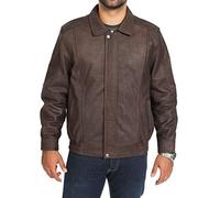 A1 FASHION GOODS Messieurs Marron Nubuck Antique Cuir Blouson Veste Classique Coupe Régulière Manteau de Bombardier Albert (XXL - EU 54)