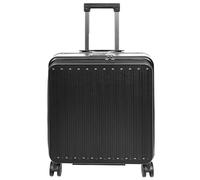 A1 FASHION GOODS Pilot Case Sacoche rigide pour ordinateur portable 4 roues Taille cabine Business Travel Bagage Scoot, Noir , L, Pilot Case Grande mallette de cabine