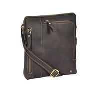 A1 FASHION GOODS Sac Bandoulière En Cuir Véritable Des Hommes Millésime Affligé Regardez Messenger iPad Tablet Vol Sac - A650 Marron