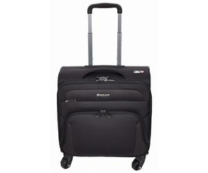 A1 FASHION GOODS Valise à roulettes 4 roulettes pour ordinateur portable, documents, vêtements, sac de voyage d'affaires, navette, Noir, Carry-on 18"