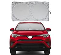 A1 Pare-Soleil pour Pare-Brise de Voiture avec Pochette de Rangement, Protection Solaire rétractable pour Voiture, Camion ou SUV, Accessoires d’intérieur pour la Chaleur, Taille M