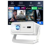 A1 Videoprojecteur 4K 8K supporte, Mini Projecteur Video Portable WiFi 6 Bluetooth 5.4, Autofocus, Obstacle Avoidance, Calibration Automatique Retroprojecteur Rotation 180 Android 14 Projecteur