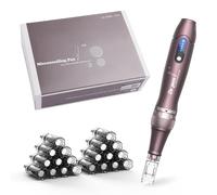 A10 Dermapen Professionnel Sans Fil - Stylo Microneedling avec 22 Cartouches d’Aiguilles, 5 Vitesses Ajustables, Derma-Pen pour le Soin de la Peau