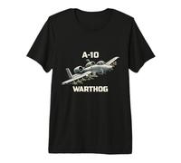 A10 Warthog Close Air Support Jet Avion Militaire T-Shirt Haut de Gamme