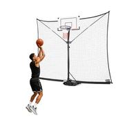 A11N SPORTS Filet de rebond de basket-ball - Filet de basket-ball d'extérieur de 3 x 2,4 m pour poteaux ronds et carrés, rangement pour poteaux