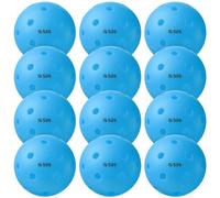 A11N SPORTS Lot de 12 balles de pickleball d'intérieur à 26 trous, bleu