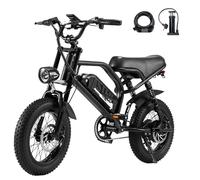 A13 Vélo Électrique pour Adolescents 16" 3,0 Fat Tire, 36V 13Ah Batterie Amovible, EBike avec 3 Modes de Conduite, Écran LCD Intelligent, Frein à Double Disque, Autonomie 30-60km