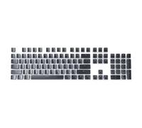 A130 Black Pudding Keycaps 104 DoubleShot PBT Couche translucide Keycap Ensemble Compatible avec Les claviers mécaniques(Black)