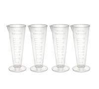 a15110200ux0187 Plastique Conique Gradué Laboratoire Cylindre De Mesure Tasse 50 ml 4 Pcs (Pack de 4)