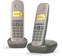 A170 Duo - 2 Téléphones Dect Sans Fil - Écran Avec Rétro-Éclairage - Identification De L'Appelant - 18 Heures D'Autonomie En Conversation - Répertoire Avec 50 Contacts, Couleur Taupe