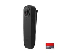 A18 Caméra de sport portable avec résolution 1080p - Vue nocturne pour voyage et sécurité - Caméra de sécurité légère - Portable - Clip sur caméra d'action extérieure