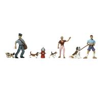 A1827 Personnages Promeneurs Animaux Woodland Scenics 1/87eme