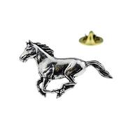 A19 Pin's de cheval au galop en étain anglais