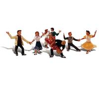 A1950 décor diorama personnages danceurs années 60 Woodland Scenics 1/87eme
