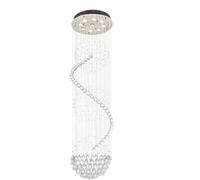 A1A9 Lustre en Cristal en Spirale, Plafonnier, Luminaire en Forme de Goutte, Lampe Suspendue Encastrée pour Salon, Hôtel, Entrée, Couloir, Foyer, Décoration Romantique, Taille : D50 cm H180 cm