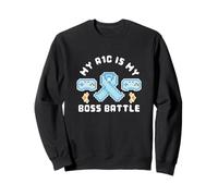 A1C Gaming Humour diabétique Type 1 2 Diabète Pixel Art Gamer Sweatshirt