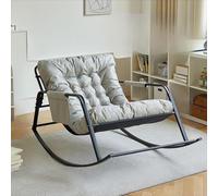 A1VETY Chaise à bascule pour terrasse et patio avec dossier réglable, chaise longue moderne pour balcon, espace de vie, idéal pour la sieste, le balcon (B)