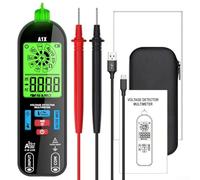 A1X Multimètre numérique rechargeable avec lampe de poche LED et vérification du fil sous tension pour électriciens et entretien électronique
