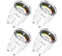 A1Z Prise Connectée ZigBee avec Surveillance Énergétique, 16A, Contrôle à Distance, Commande Vocale, Programmation & Minuterie, Compatible avec Alexa, Google Home, ZigBee Hub Requis, Pack de 4