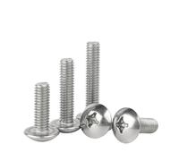 (A2-70) Boulon cruciforme rond à tête plate en acier inoxydable 304, diamètres M2, M2.5, M3, M4, M5, M6 et M8, longueur 3 à 80 mm(12mm,M8 (5pcs))
