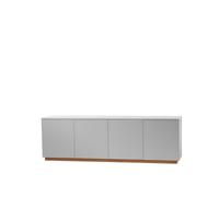 A2 Buffet Beam gris clair. socle en chêne huilé