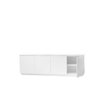A2 Buffet Beam laqué blanc. socle blanc. plateau en marbre carrara