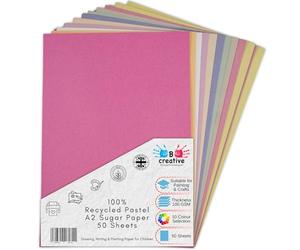 A2 recy ix Couleur pastel Sucre papier 100 g/m² 50 feuilles par Bcreative®
