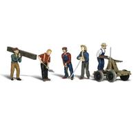 A2177 Personnages Ouvriers Maintenance Rails Woodland Scenics 1/160eme
