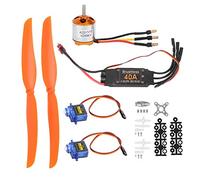 A2217 1250KV Moteur Brushless 40A ESC SG90 9G Micro Servo 8060 H¨¦lice 4-en-1 RC A¨¦ronefs ¨¤ voilure fixe H¨¦licopt¨¨re Accessoires Ensemble(Moteur 1250KV + ESC 40A + Servo 9G + H¨¦lice 8060)