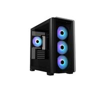 ASUS Boîtier A23 Plus TG ARGB microATX – Ventilateurs ARGB, Panneau maille, GPU 380 mm, 360 mm, Noir