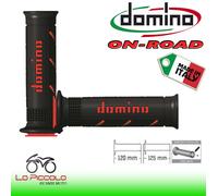 A25041C4240 DOMINO Poignée Racing Noir Rouge pour Toutes La Moto