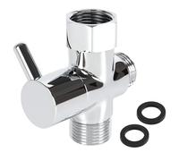 A25F-Brass Bidet T Adapter Valve 3 Way Shut Off Tee Connector For Toilet Bidet Sprayer T Adapter Diaper Adapter 7/8 7/8 1/2