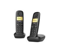 Gigaset A270 Duo - Téléphone sans fil avec ID d'appelant - DECT\GAP - noir + combiné supplémentaire Noir G